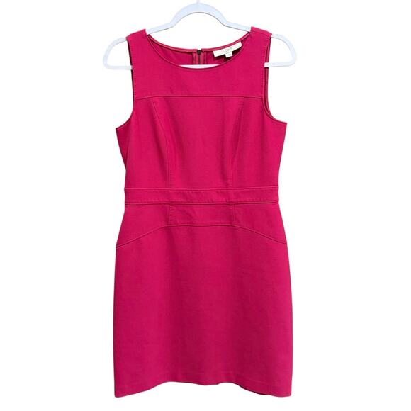 Ann Taylor LOFT Hot Pink Classic Modern Sleeveless Sheath Dress Women’s Size 6 - Picture 13 of 13
